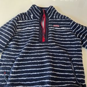 Vineyard Vines Break Stripe Sherpa SuperShep, size small
